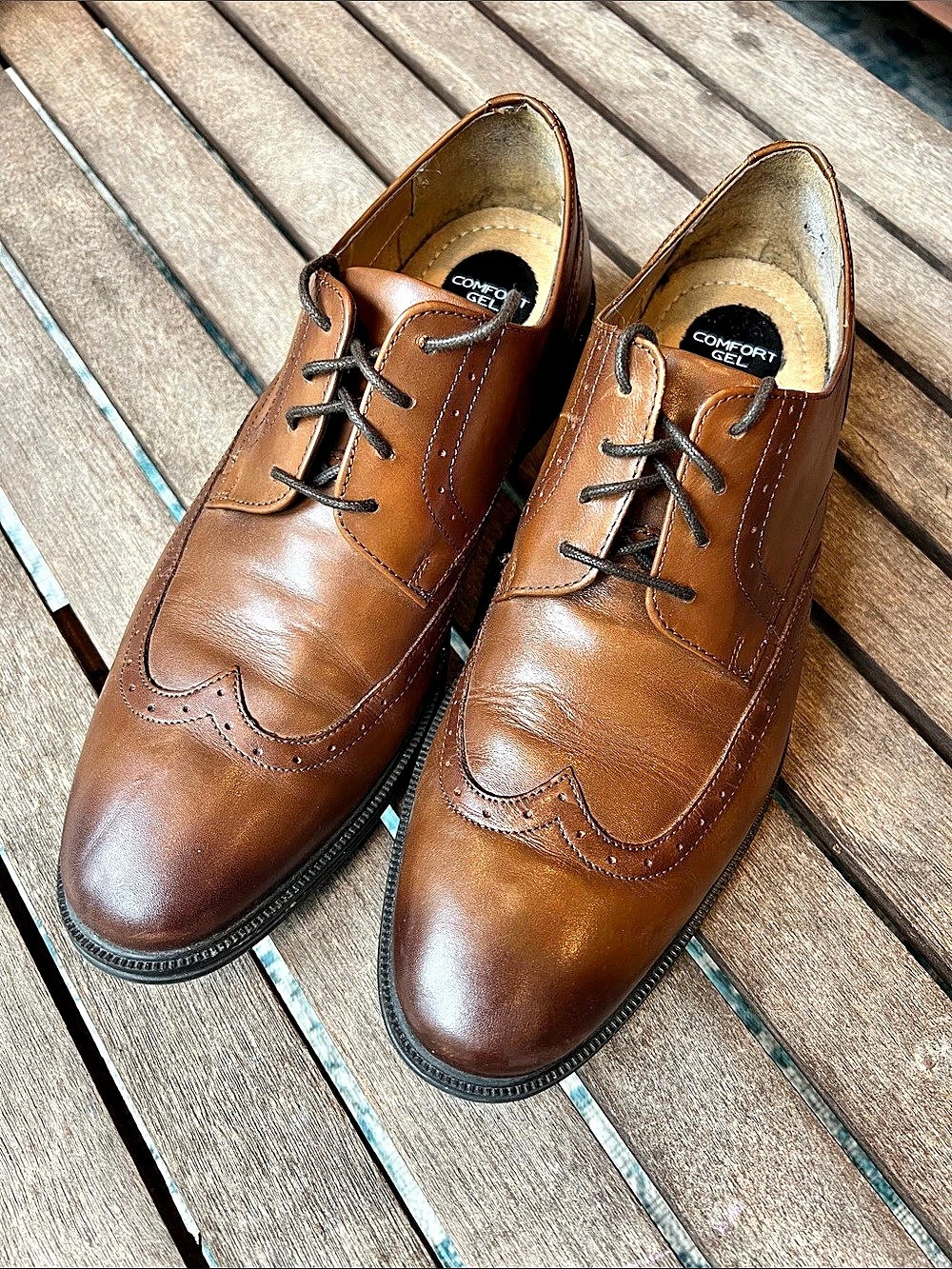 Nunn Bush Comfort Plus Men's leather Brown Wingtip Lace-Up Oxfords